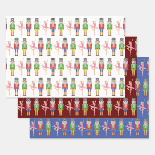 Feuille De Papier Cadeau Danseur de ballet noisette de Noël