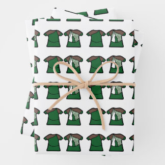 Feuille De Papier Cadeau Danseur d'étincelle verte