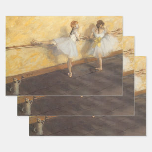 Feuille De Papier Cadeau Danseuses au bar par Edgar Degas, Ballet Vintage