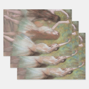 Feuille De Papier Cadeau Danseuses Vertes par Edgar Degas, Art de Ballet Vi