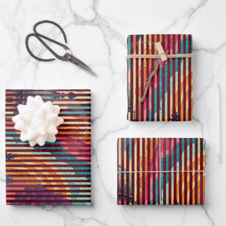 Feuille De Papier Cadeau Dark Plum Dome Gift Wrap Set (3 Sheets) - Custom