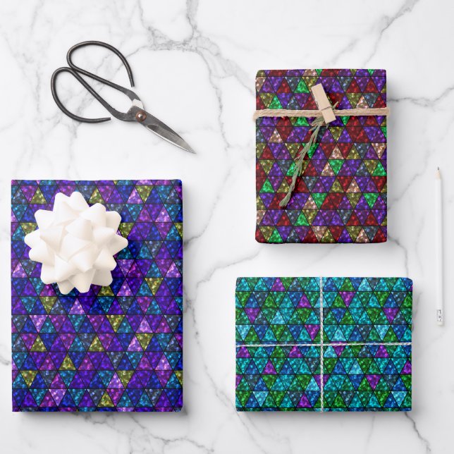 Feuille De Papier Cadeau Décor de vacances, rétro (Recto)