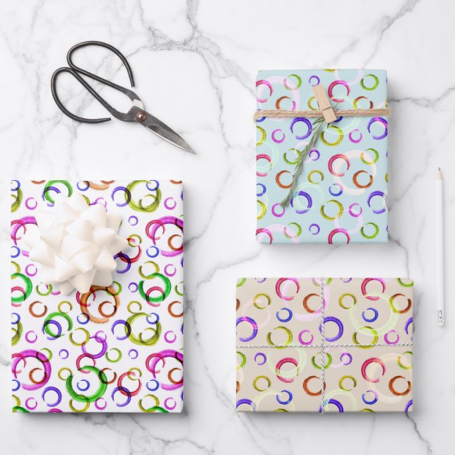 Feuille De Papier Cadeau Décor de vacances, rétro (Recto)
