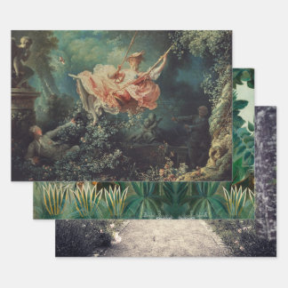 Feuille De Papier Cadeau Découpage du jardin botanique Poids lourd 3-set