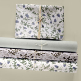 Feuille De Papier Cadeau Découpage Floral Et Papillons