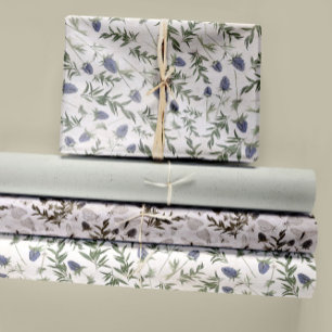 Feuille De Papier Cadeau Découpage Floral Et Papillons