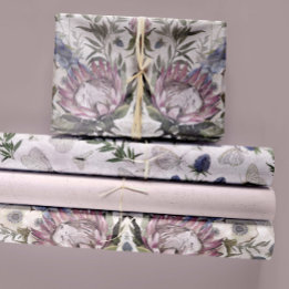 Feuille De Papier Cadeau Découpage Florale Botanique Et Papillon