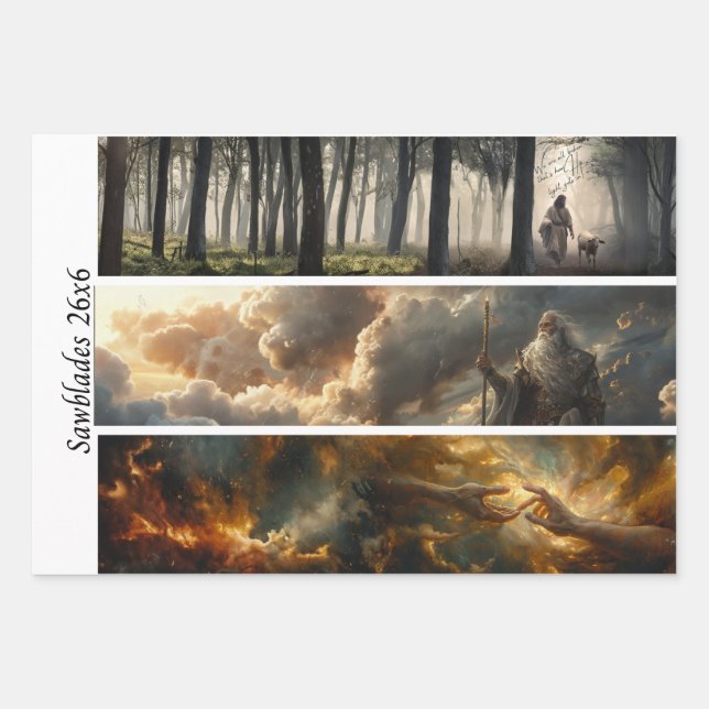 Feuille De Papier Cadeau Decoupage Spiritual Journey 26x6 Handsaws  (Devant 2)