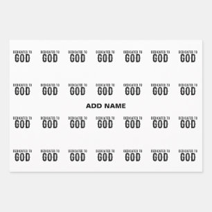 FEUILLE DE PAPIER CADEAU DÉDIÉ À DIEU PERSONNALISABLE COOL TEXTE NOIR