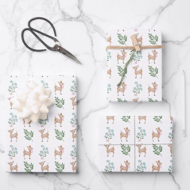 Feuille De Papier Cadeau Deer Little One Wrapper Paper (Recto)