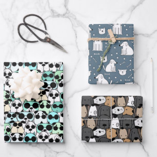 Feuille De Papier Cadeau Défilé de chiens de pawsome