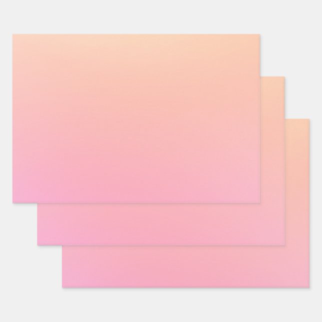 Feuille De Papier Cadeau Dégradé rose et rose (Lot)