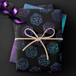 Feuille De Papier Cadeau Dés RPG   Nebula Imaginaire Retro Tabletop PnP Gam