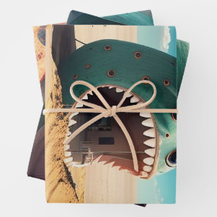 Feuille De Papier Cadeau Desert Monstre