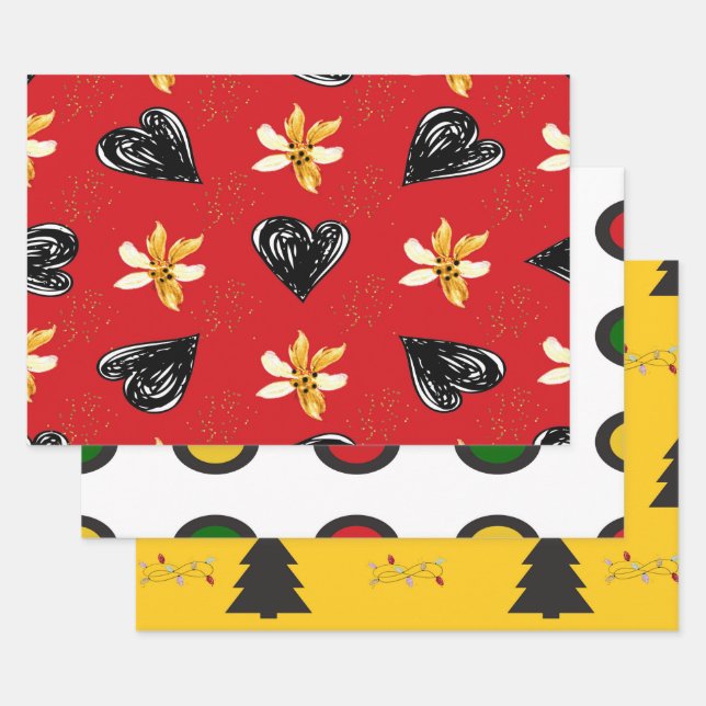 Feuille De Papier Cadeau Design de Noël (Lot)