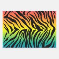 Design d'impression de peau de tigres arc-en-ciel 