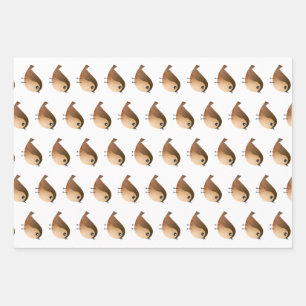 Feuille De Papier Cadeau Dessin d'Oiseau de Bruant