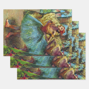 Feuille De Papier Cadeau Deux danseuses d'Edgar Degas, Art de ballet vintag