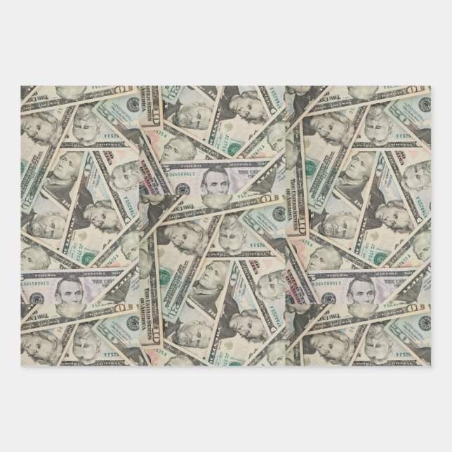 Feuille De Papier Cadeau Devise monétaire (Devant)