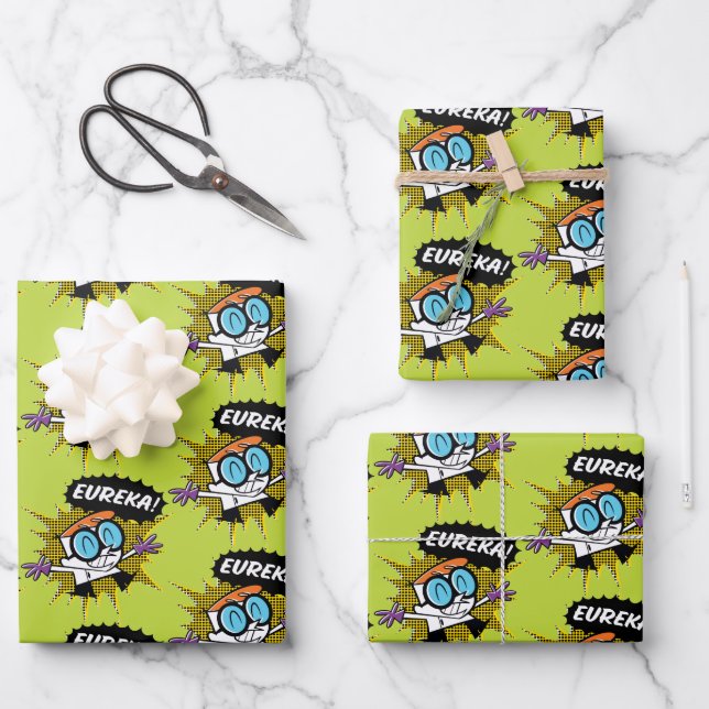 Feuille De Papier Cadeau Dexter "Eureka!" Halftone Callout Graphic (Recto)