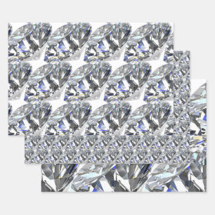 Feuille De Papier Cadeau Diamants élégants