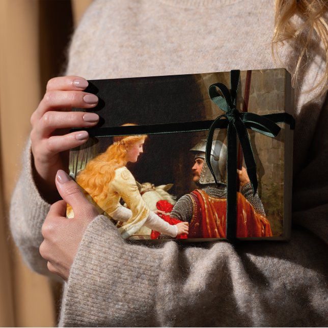 Feuille De Papier Cadeau Dieu Speed Edmund Leighton Art Médiéval (Créateur téléchargé)