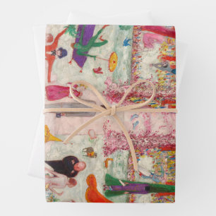 Feuille De Papier Cadeau Dimanche après-midi dans le pays