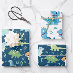 Feuille De Papier Cadeau Dinosaur bébé