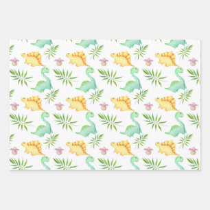 Feuille De Papier Cadeau Dinosaures
