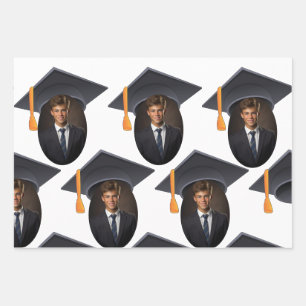 Feuille De Papier Cadeau Diplôme avec photo et année