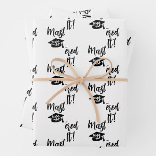 Feuille De Papier Cadeau Diplôme de maîtrise de l'année personnalisée
