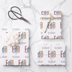 Feuille De Papier Cadeau Diplôme D'Études De L'EdD Personnalisé