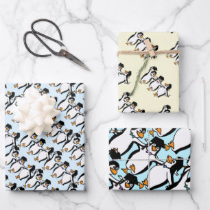 Feuille De Papier Cadeau Diplômés de pingouins 