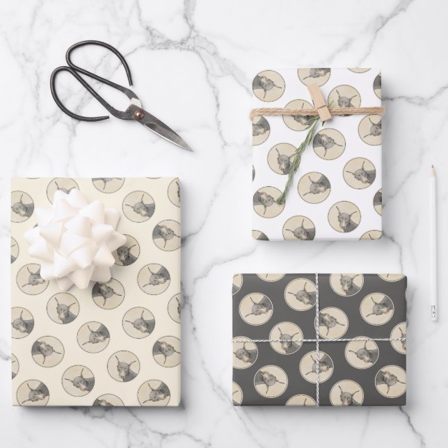 Feuille De Papier Cadeau Doberman Pinscher Peinture Dobie Craché Chien Art (Recto)