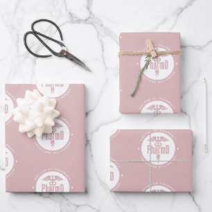 Feuille De Papier Cadeau Docteur en pharmacie PharmD sur mesure