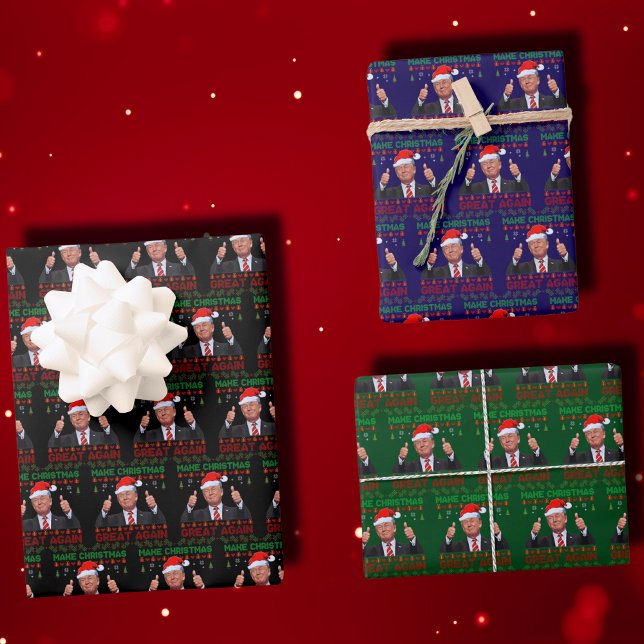 Feuille De Papier Cadeau Donald Trump redonne sa grandeur à Noël (Créateur téléchargé)