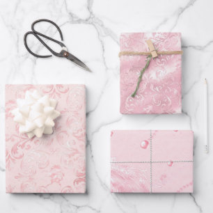 Feuille De Papier Cadeau Douche nuptiale rose pâle