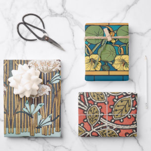 Feuille De Papier Cadeau Dragonflies Water Lilies Marais Art Nouveau