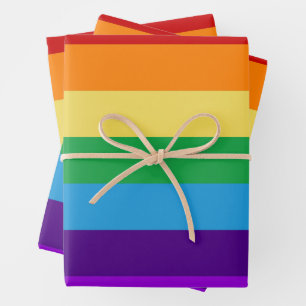 Feuille De Papier Cadeau drapeau arc-en-ciel