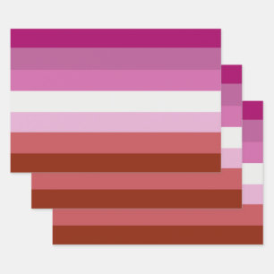 Feuille De Papier Cadeau Drapeau de fierté lesbienne (Origine)