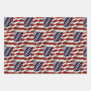 Feuille De Papier Cadeau Drapeau des États-Unis