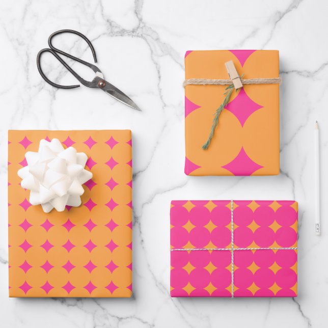 Feuille De Papier Cadeau Dreamy Pink Stars (Recto)