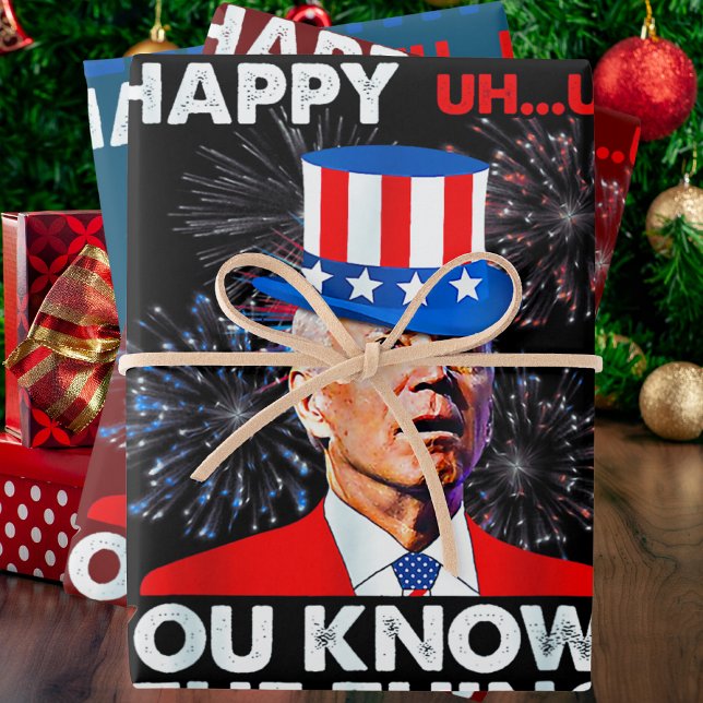 Feuille De Papier Cadeau Drôle Joe Biden (Créateur téléchargé)