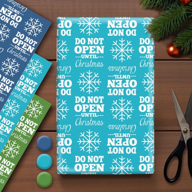 Feuille De Papier Cadeau Drôle - Ne pas ouvrir avant Noël (Créateur téléchargé)