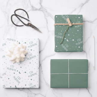 Feuille De Papier Cadeau Dusty Green Kids Aïd Moubarak