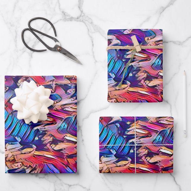 FEUILLE DE PAPIER CADEAU EAU DE FLUX (Recto)