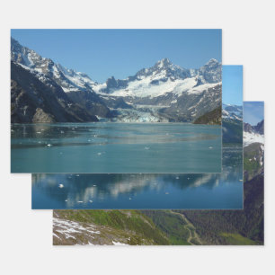 Feuille De Papier Cadeau Eaux alimentées par les glaciers de l'Alaska
