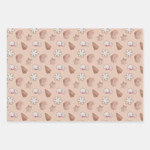 Feuille De Papier Cadeau Échange de cookies de Noël