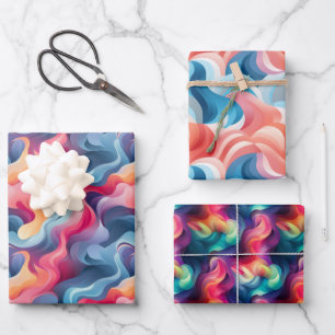 Feuille De Papier Cadeau Echos infinis : Conception de reflections infinies