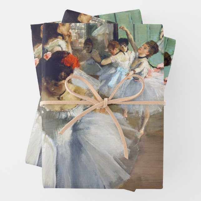 Feuille De Papier Cadeau Edgar Degas - Classe Danse (En situation)